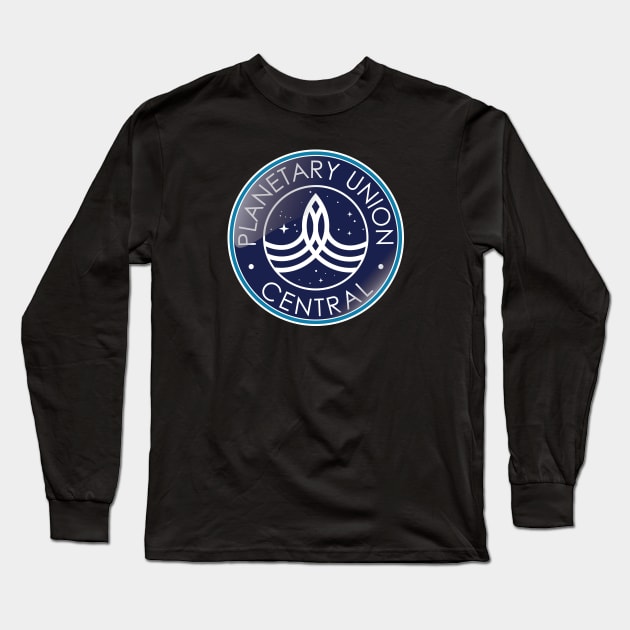 PLANETARY UNION CENTRAL Long Sleeve T-Shirt by KARMADESIGNER T-SHIRT SHOP